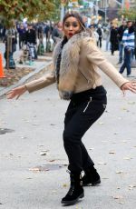 CIARA on the Set of a Music Video in Madison Square Park in New York 11/03/2016