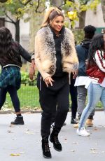 CIARA on the Set of a Music Video in Madison Square Park in New York 11/03/2016