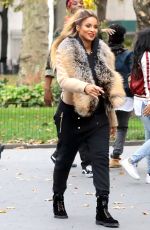 CIARA on the Set of a Music Video in Madison Square Park in New York 11/03/2016