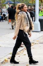 CIARA on the Set of a Music Video in Madison Square Park in New York 11/03/2016