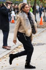 CIARA on the Set of a Music Video in Madison Square Park in New York 11/03/2016