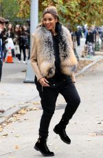 CIARA on the Set of a Music Video in Madison Square Park in New York 11/03/2016