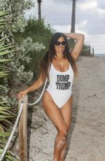 CLAUDIA ROMANI in Swimsuit at a Beach in Miami 11/05/2016