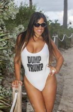 CLAUDIA ROMANI in Swimsuit at a Beach in Miami 11/05/2016