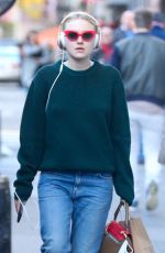 DAKOTA FANNING Out and About in New York 10/31/2016