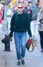 DAKOTA FANNING Out and About in New York 10/31/2016
