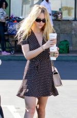 DAKOTA FANNING Out for Coffee in Studio City 11/08/2016