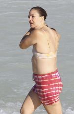 DREW BARRYMORE at a Beach in Miami 11/12/2016