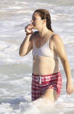 DREW BARRYMORE at a Beach in Miami 11/12/2016