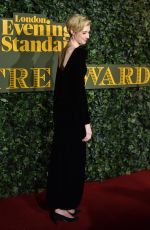 ELIZABETH DEBICKI at Evening Standard Theatre Awards in London 11/13/2016