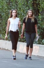 ELIZABETH OLSEN in Leggings Out Hiking in Studio City 11/10/2016