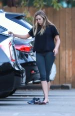 ELIZABETH OLSEN in Leggings Out Hiking in Studio City 11/10/2016