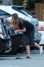 ELIZABETH OLSEN in Leggings Out Hiking in Studio City 11/10/2016