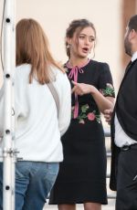 ELLA PURNELL and CHLOE MORETZ at Jimmy Kimmel Live in Hollywood 11/03/2016