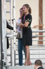 ELLA PURNELL and CHLOE MORETZ at Jimmy Kimmel Live in Hollywood 11/03/2016