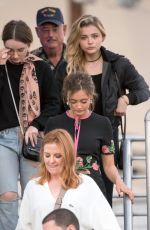 ELLA PURNELL and CHLOE MORETZ at Jimmy Kimmel Live in Hollywood 11/03/2016