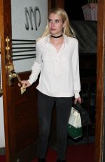 EMMA ROBERTS Out for Dinner in West Hollywood 11/16/2016
