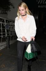 EMMA ROBERTS Out for Dinner in West Hollywood 11/16/2016
