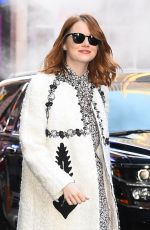 EMMA STONE Arrives at Good Morning America in NEw York 11/28/2016