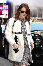 EMMA STONE Arrives at Good Morning America in NEw York 11/28/2016