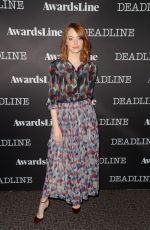 EMMA STONE at Contenders 2016: Presented by Deadline in Los Angeles 11/05/2016