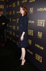EMMA STONE at HFPA & Instyle
