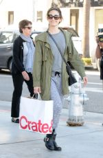 EMMY ROSSUM Shopping at Crate & Barrel in Beverly Hills 11/22/2016