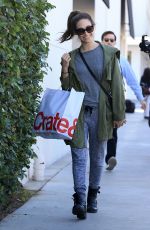 EMMY ROSSUM Shopping at Crate & Barrel in Beverly Hills 11/22/2016
