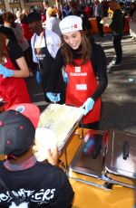 EMMY ROSSUM Volunteering at Los Angeles Mission