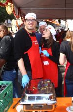 EMMY ROSSUM Volunteering at Los Angeles Mission