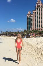 EUGENIE BOUCHARD in Bikini on Vacation in Bahamas, November 2016