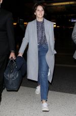 FELICITY JONES at LAX Airport in Los Angeles 11/14/2016