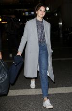 FELICITY JONES at LAX Airport in Los Angeles 11/14/2016