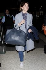 FELICITY JONES at LAX Airport in Los Angeles 11/14/2016