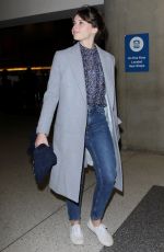 FELICITY JONES at LAX Airport in Los Angeles 11/14/2016