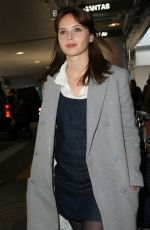 FELICITY JONES at Los Angeles International Airport 11/08/2016