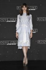 FELICITY JONES at Rogue One: A Star Wars Story Photocall in Mexico City 11/22/2016