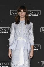 FELICITY JONES at Rogue One: A Star Wars Story Photocall in Mexico City 11/22/2016