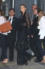 GIGI HADID Arrives at Jimmy Kimmel Live in New York 11/09/2016
