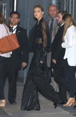 GIGI HADID Arrives at Jimmy Kimmel Live in New York 11/09/2016