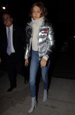 GIGI HADID Arrives at Tommy Hilfiger Event in New York 11/01/2016