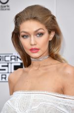 GIGI HADID at 2016 American Music Awards at The Microsoft Theater in Los Angeles 11/20/2016