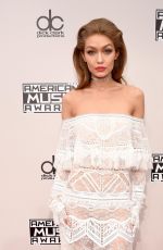 GIGI HADID at 2016 American Music Awards at The Microsoft Theater in Los Angeles 11/20/2016
