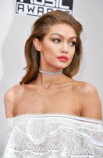 GIGI HADID at 2016 American Music Awards at The Microsoft Theater in Los Angeles 11/20/2016