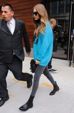 GIGI HADID in a MTV Sweater Out in New York 11/02/2016