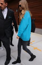 GIGI HADID in a MTV Sweater Out in New York 11/02/2016