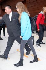 GIGI HADID in a MTV Sweater Out in New York 11/02/2016