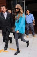 GIGI HADID in a MTV Sweater Out in New York 11/02/2016