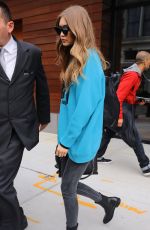 GIGI HADID Leaves Her Apartment in New York 11/02/2016