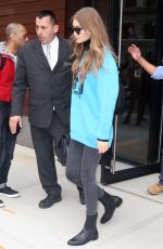 GIGI HADID Leaves Her Apartment in New York 11/02/2016